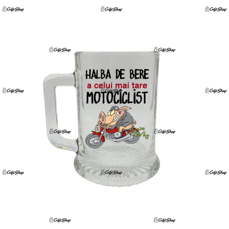 Cel mai tare motociclist, halba cu mesaj